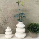 Modern Minimal Dekoratif Beyaz Vazo